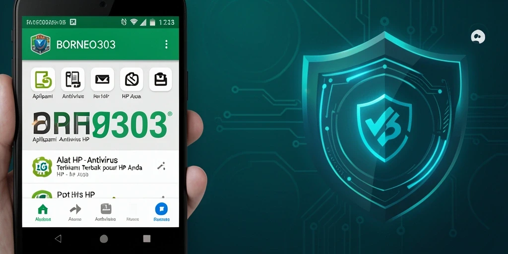 Tampilan antarmuka BORNEO303 yang user-friendly untuk Antivirus HP.