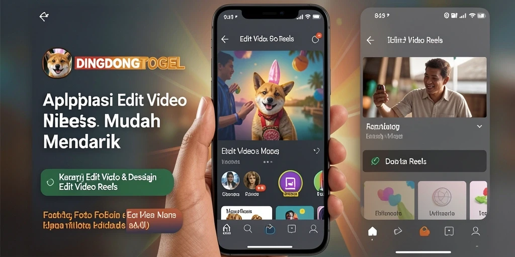 Tampilan antarmuka DINGDONGTOGEL saat mengedit video Reels.