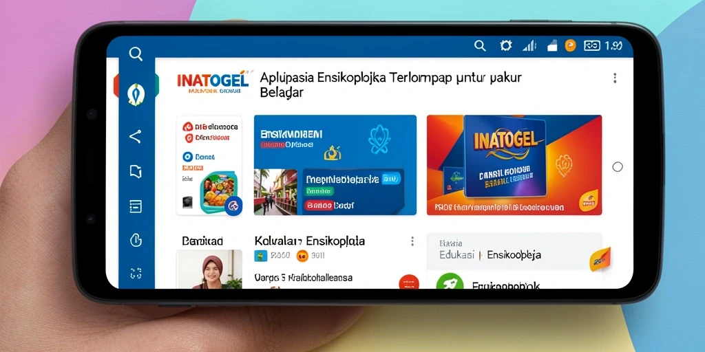 Tampilan antarmuka INATOGEL yang sederhana dan informatif.