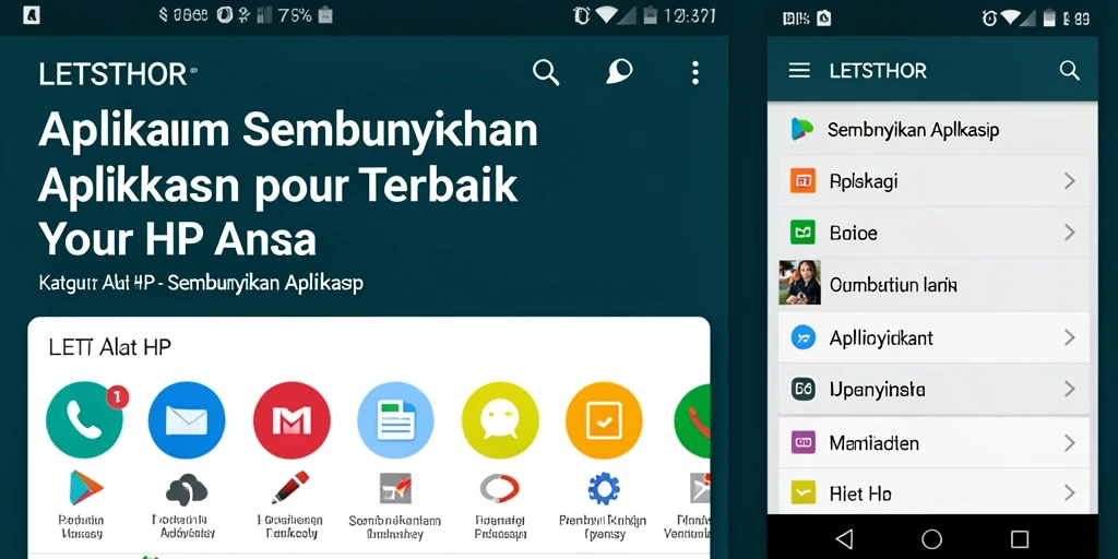 Antarmuka LETSTHOR yang menarik untuk menyembunyikan aplikasi.