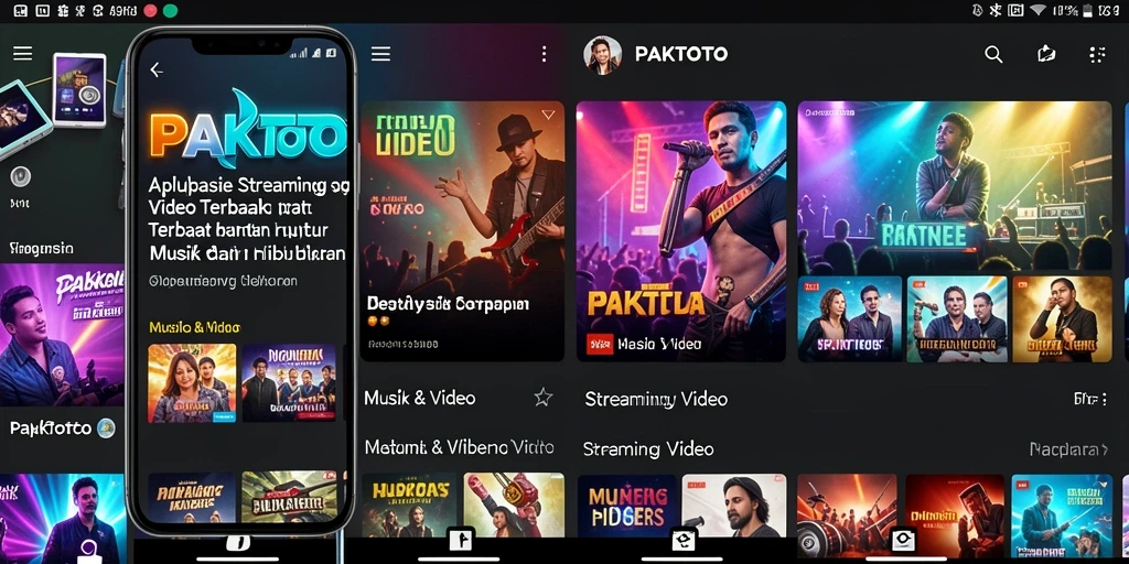 Tampilan antarmuka PAKTOTO yang modern dan menarik untuk Streaming Video.