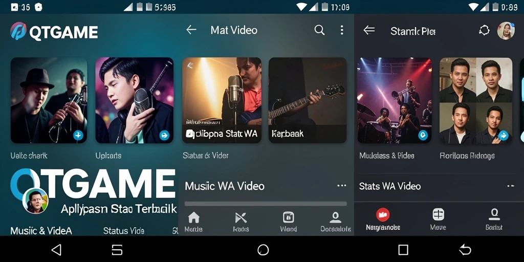 Tampilan antarmuka QTGAME untuk Status WA Video yang menarik dan mudah digunakan.