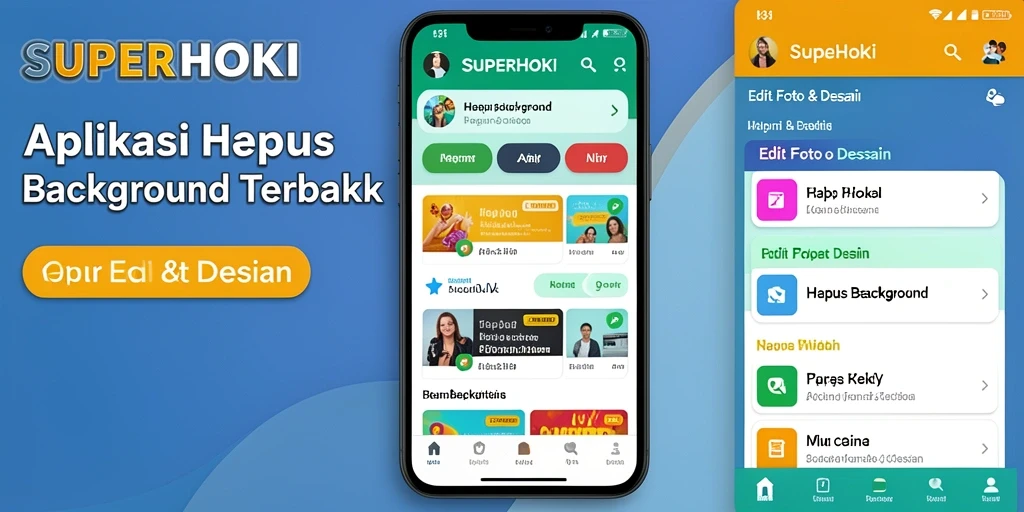 Tampilan aplikasi SUPERHOKI untuk Hapus Background yang menarik.